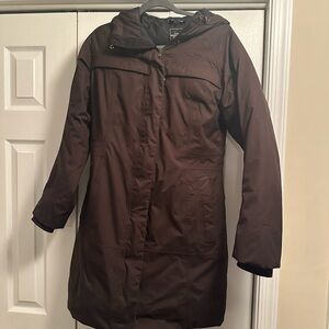 The North Face HyVent Down Women's Brown Hooded Jacket size M